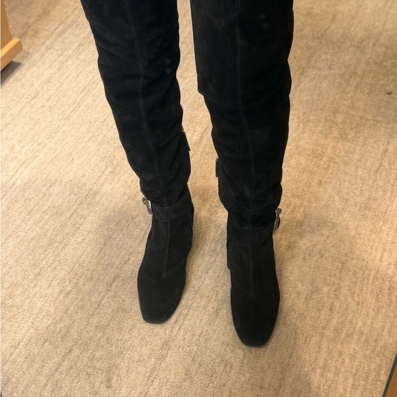 Gucci elegant Black Suede Knee-High Boots - brand new with dust bags - Picture 1 of 10